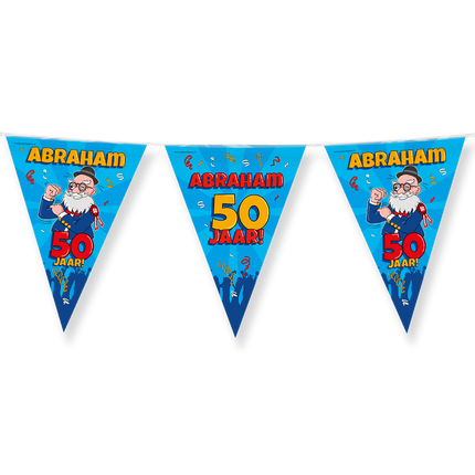 Abraham cartoon - Vlaggenlijn - 10 meter - 50 jaar