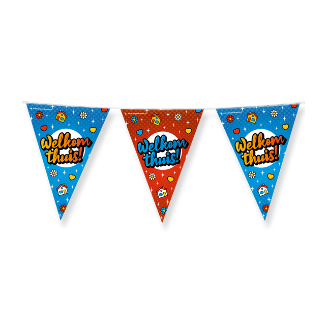 Welkom thuis Vlaggenlijn - 10 meter - cartoon