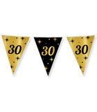 30 jaar Vlaggenlijn - 10 meter - goud en zwart - Classy