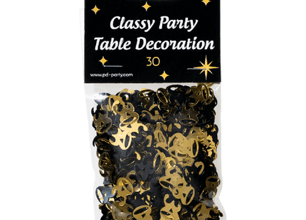 30 jaar Tafelconfetti - goud en zwart - Classy