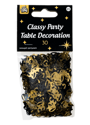 30 Years Table Confetti - Gold and Black - Classy