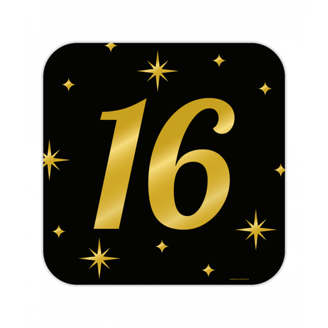 16 jaar Huldeschild - 50 x 50 cm - Classy