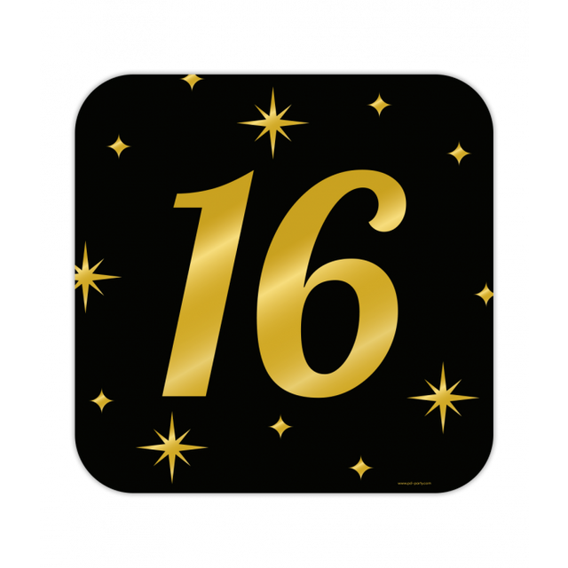 16 jaar Huldeschild - 50 x 50 cm - Classy