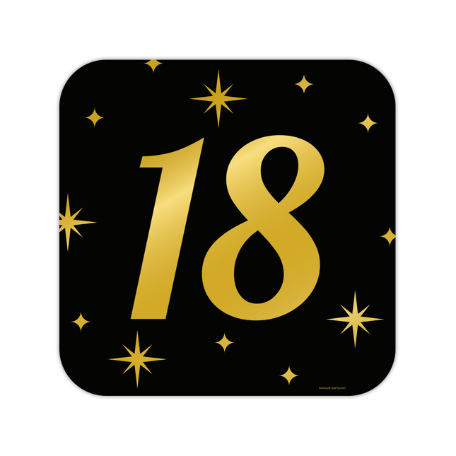 18 jaar Huldeschild - 50 x 50 cm - Classy