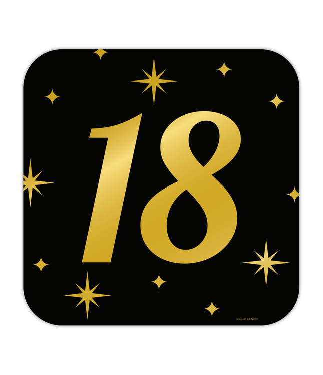 18 jaar Huldeschild - 50 x 50 cm - Classy