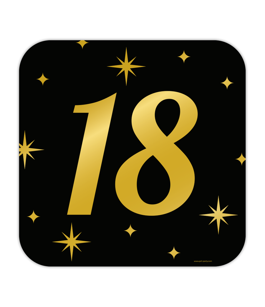 18 jaar Huldeschild - 50 x 50 cm - Classy