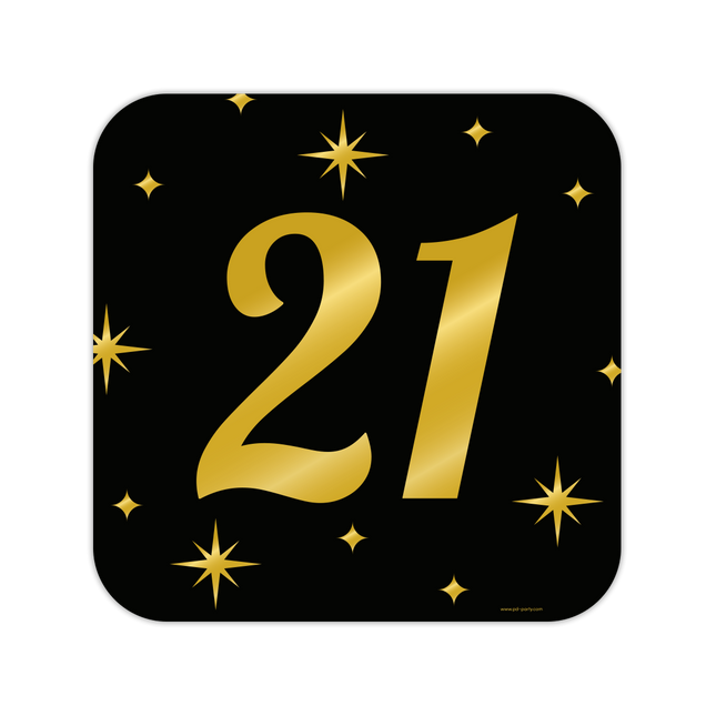 21 jaar Huldeschild - 50 x 50 cm - Classy