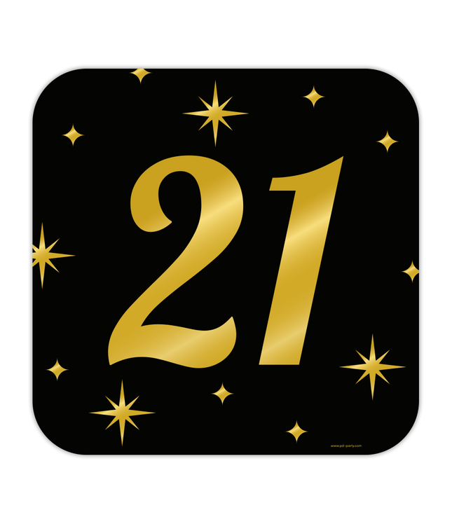 21 jaar Huldeschild - 50 x 50 cm - Classy