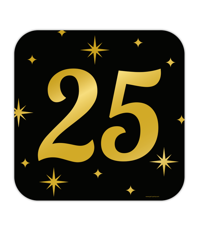 25 jaar getrouwd Huldeschild - 50 x 50 cm - Classy