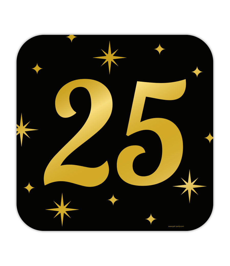 25 jaar getrouwd Huldeschild - 50 x 50 cm - Classy
