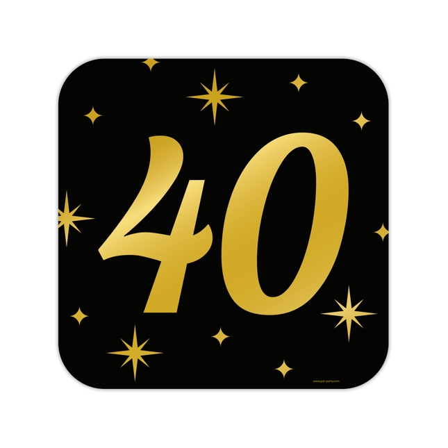40 jaar Huldeschild - 50 x 50 cm - Classy