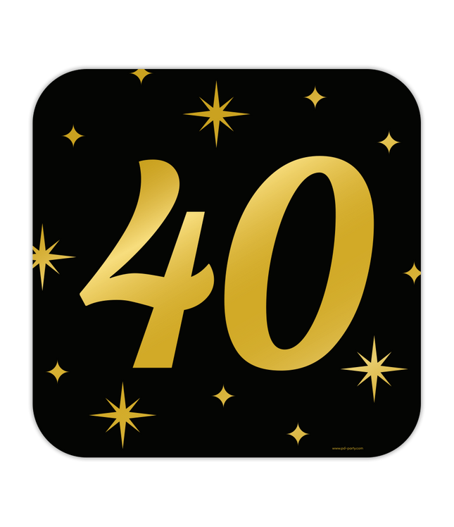 40 jaar getrouwd Huldeschild - 50 x 50 cm - Classy