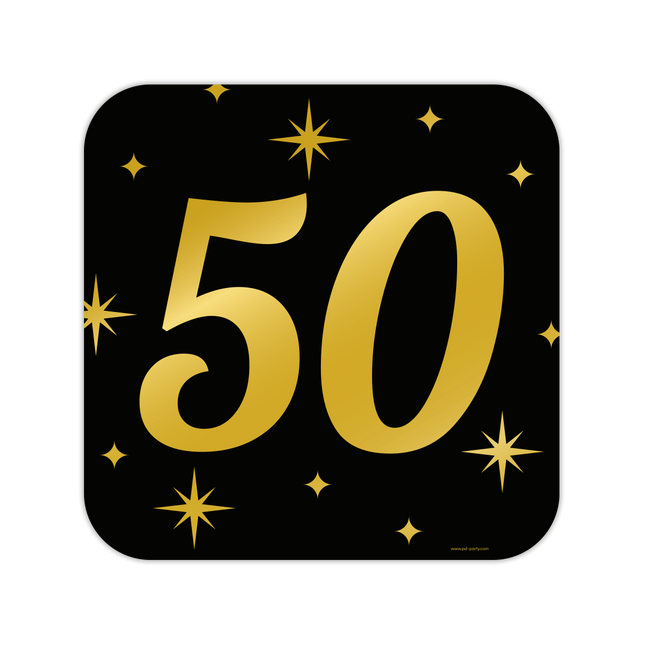 50 jaar Huldeschild - 50 x 50 cm - Classy