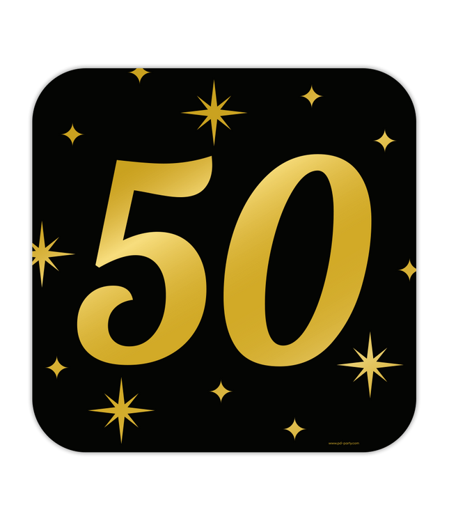 50 jaar Huldeschild - 50 x 50 cm - Classy