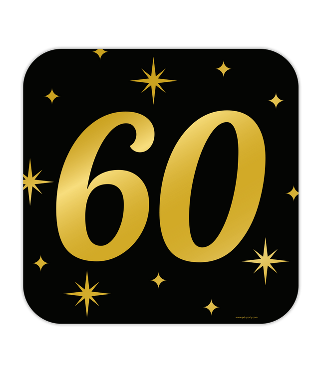 60 jaar Huldeschild - 50 x 50 cm - Classy