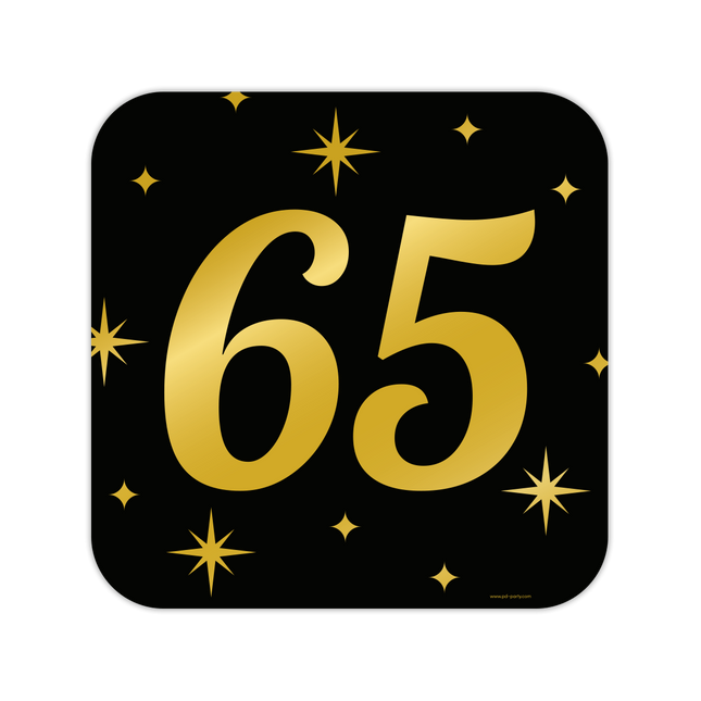 65 jaar Huldeschild - 50 x 50 cm - Classy