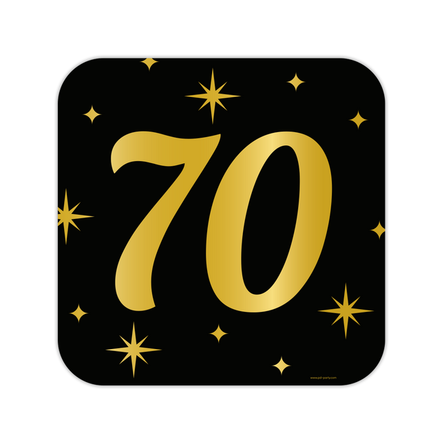 70 jaar Huldeschild - 50 x 50 cm - Classy