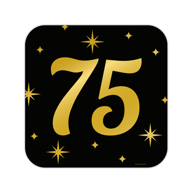 75 jaar Huldeschild - 50 x 50 cm - Classy