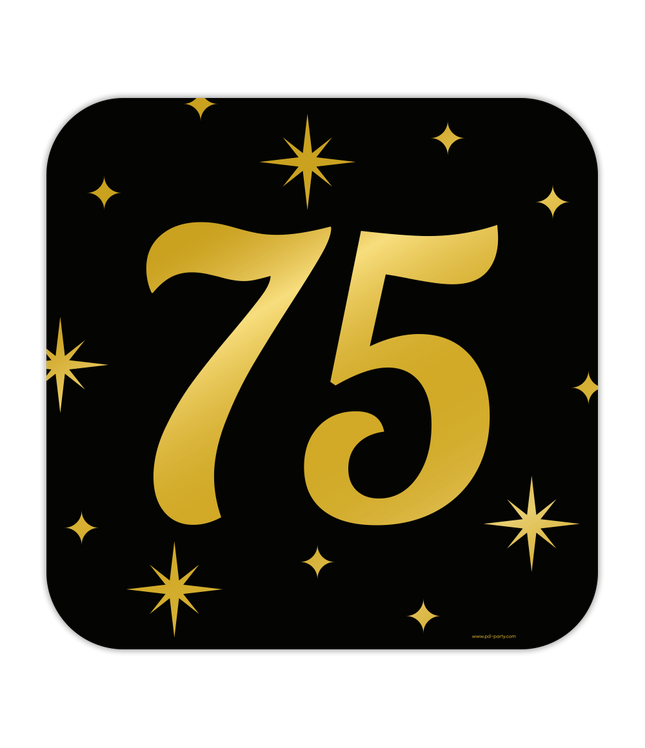 75 jaar Huldeschild - 50 x 50 cm - Classy