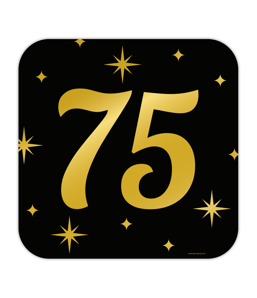 75 jaar Huldeschild - 50 x 50 cm - Classy
