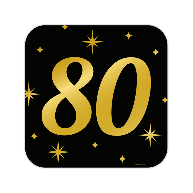 80 jaar Huldeschild - 50 x 50 cm - Classy