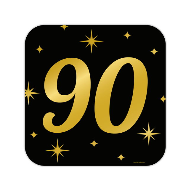 90 jaar Huldeschild - 50 x 50 cm - Classy