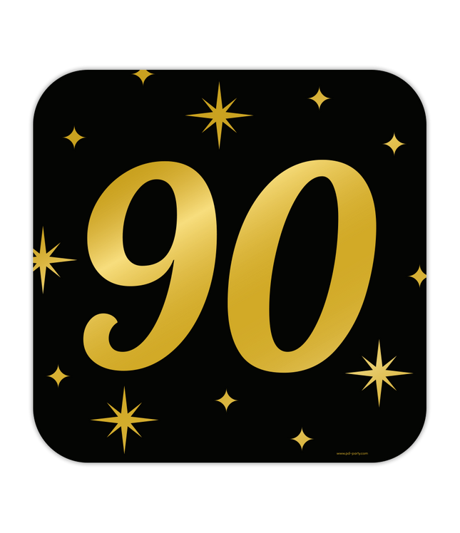 90 jaar Huldeschild - 50 x 50 cm - Classy