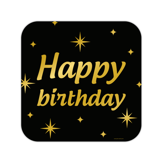 Happy birthday Huldeschild - 50 x 50 cm - Classy