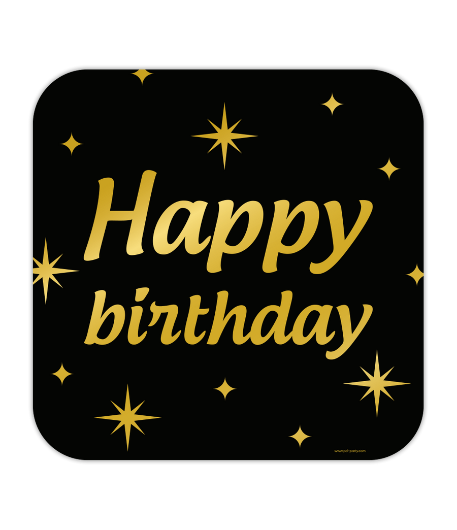Happy birthday Huldeschild - 50 x 50 cm - Classy