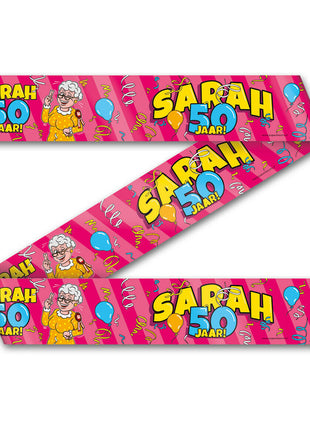 Sarah 50 years cartoon - Barrier tape - 12 meters