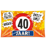 40 jaar Gevelvlag XXL - 90 x 150 cm