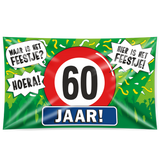 60 jaar Gevelvlag XXL - 90 x 150 cm