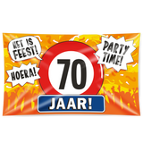 70 jaar Gevelvlag XXL - 90 x 150 cm