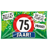 75 jaar Gevelvlag XXL - 90 x 150 cm