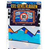 80 jaar Gevelvlag XXL - 90 x 150 cm
