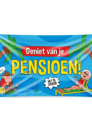 Pensioen Gevelvlag XXL - 90 x 150 cm - cartoon