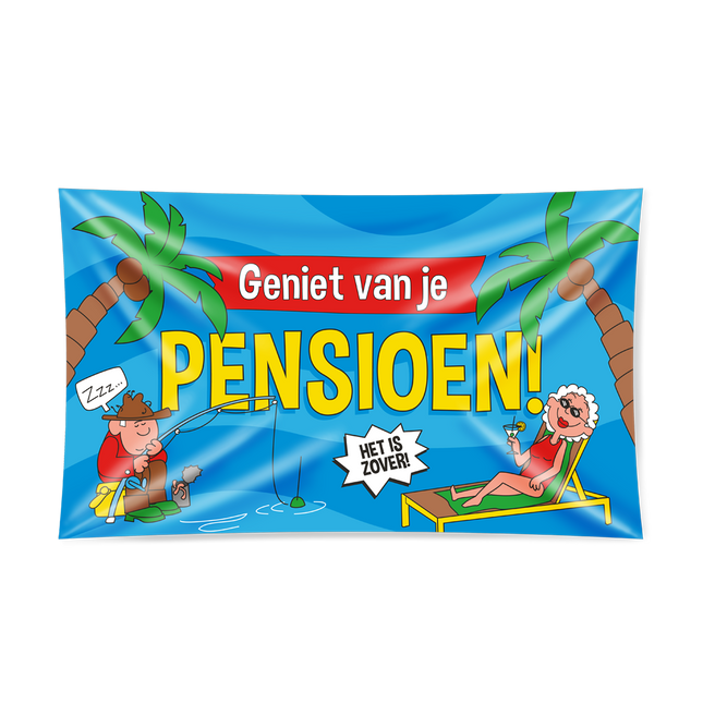 Pensioen Gevelvlag XXL - 90 x 150 cm - cartoon