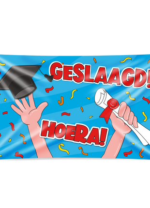 Geslaagd Gevelvlag XXL - 90 x 150 cm - cartoon