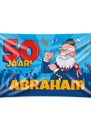 Abraham cartoon - Facade flag XXL - 90 x 150 cm