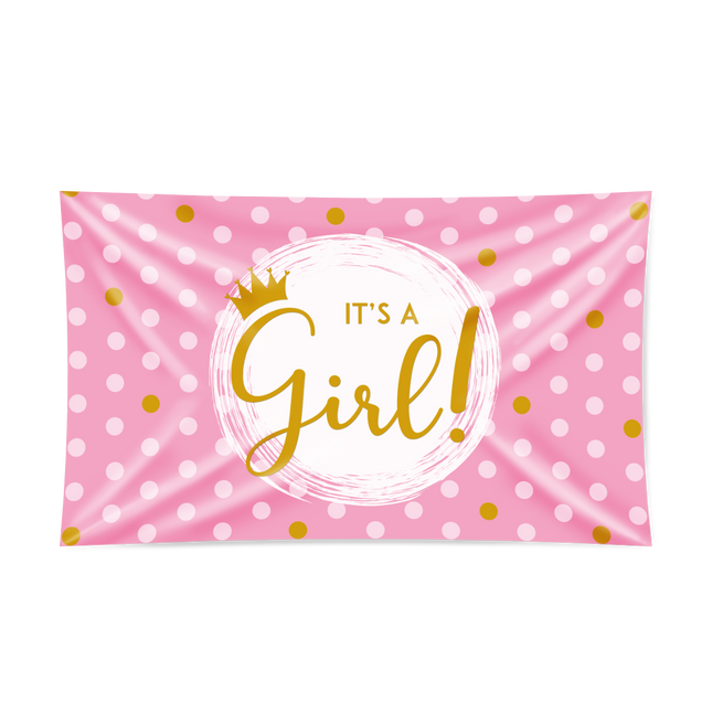 It's a girl! Gevelvlag XXL - 90 x 150 cm