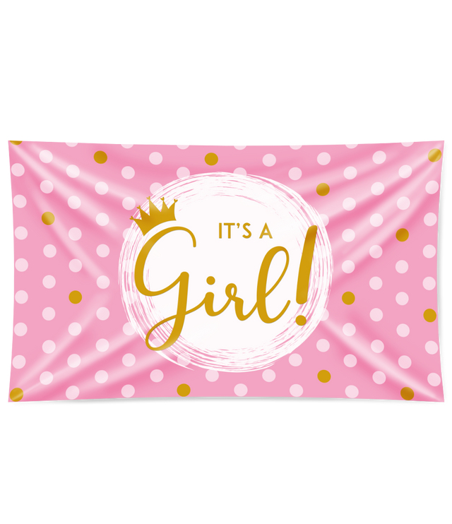 It's a girl! Gevelvlag XXL - 90 x 150 cm