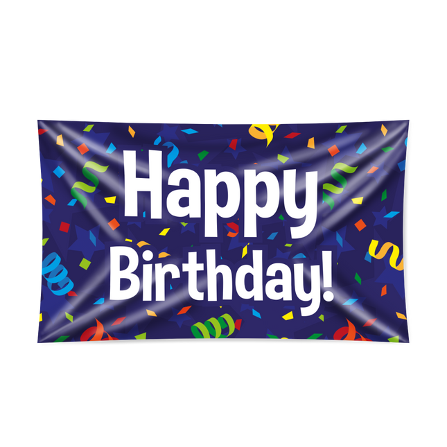 Happy birthday Gevelvlag XXL - 90 x 150 cm