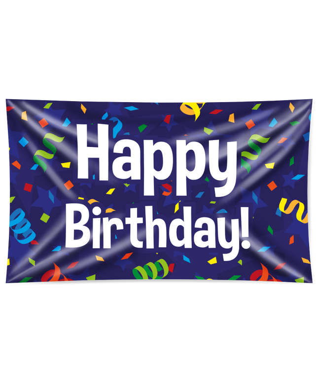 Happy birthday Gevelvlag XXL - 90 x 150 cm