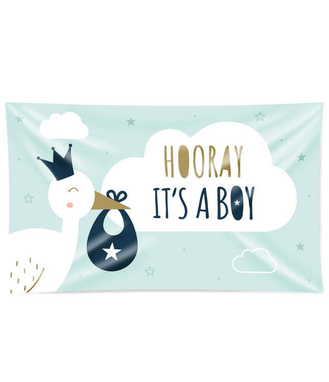 Newborn baby boy Gevelvlag XXL - 90 x 150 cm