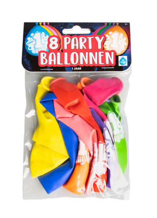 1 Jahr Luftballons – 8 Stück – 30 cm