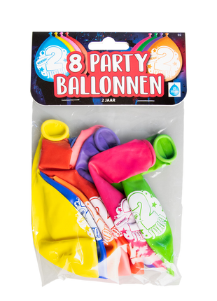 2 jaar Ballonnen - 8 stuks - 30 cm