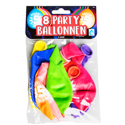 5 Jahre Luftballons – 8 Stück – 30 cm