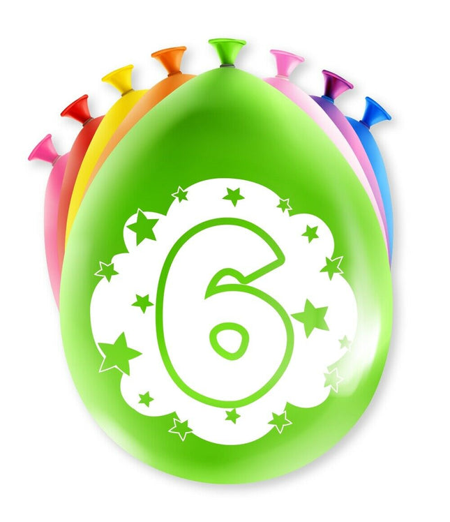 6 jaar Ballonnen - 8 stuks - 30 cm