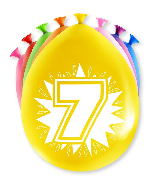 7 jaar Ballonnen - 8 stuks - 30 cm