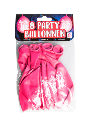 Sweet 16 Balloons - 8 pieces - 30 cm